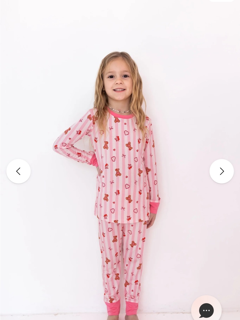 In My Jammers Love You Beary Much Pink Teddy Bear Heart Pajama Set 4T